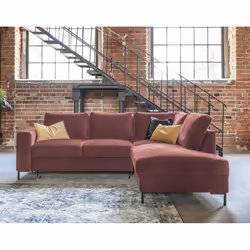 Best Mobilier Lilly Canapé d'angle 5 siège(s) Rose