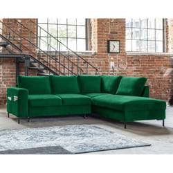Best Mobilier Lilly Canapé d'angle 5 siège(s) Vert