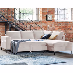 Best Mobilier Lilly Canapé d'angle 5 siège(s) Beige