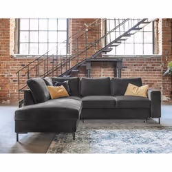 Best Mobilier Lilly Canapé d'angle 5 siège(s) Gris