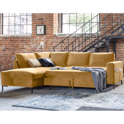 Best Mobilier Lilly Canapé d'angle 5 siège(s) Jaune