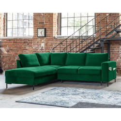 Best Mobilier Lilly Canapé d'angle 5 siège(s) Vert
