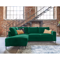 Best Mobilier Lilly Canapé d'angle 5 siège(s) Vert