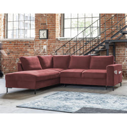 Best Mobilier Lilly Canapé d'angle 5 siège(s) Rose