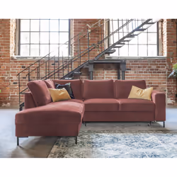 Best Mobilier Lilly Canapé d'angle 5 siège(s) Rose