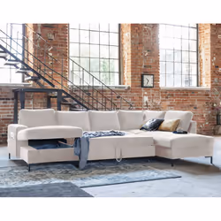 Best Mobilier Lilly Canapé d'angle 7 siège(s) Beige