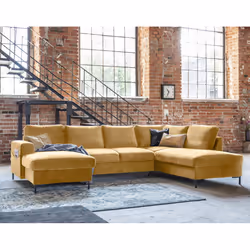 Best Mobilier Lilly, Jaune, Velours, Métal, 3030 mm, 1970 mm, 850 mm