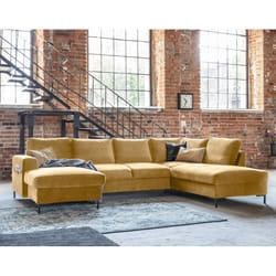 Best Mobilier Lilly Canapé d'angle 7 siège(s) Jaune