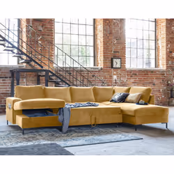 Best Mobilier Lilly Canapé d'angle 7 siège(s) Jaune