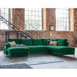 Best Mobilier Lilly Canapé d'angle 7 siège(s) Vert
