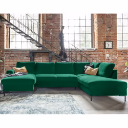 Best Mobilier Lilly Canapé d'angle 7 siège(s) Vert