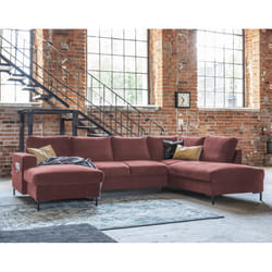 Best Mobilier Lilly Canapé d'angle 7 siège(s) Rose