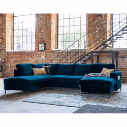 Best Mobilier Lilly, Bleu, Velours, Métal, 3030 mm, 1970 mm, 850 mm