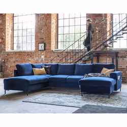 Best Mobilier Lilly, Bleu, Velours, Métal, 3030 mm, 1970 mm, 850 mm
