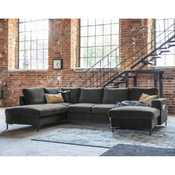 Best Mobilier Lilly Canapé d'angle 7 siège(s) Gris