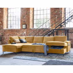 Best Mobilier Lilly Canapé d'angle 7 siège(s) Jaune