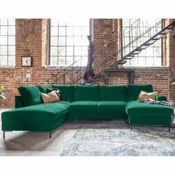 Best Mobilier Lilly Canapé d'angle 7 siège(s) Vert