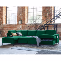 Best Mobilier Lilly Canapé d'angle 7 siège(s) Vert