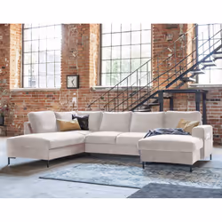 Best Mobilier Lilly, Beige, Velours, Métal, 3030 mm, 1970 mm, 850 mm