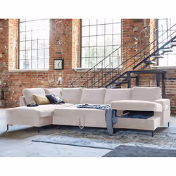 Best Mobilier Lilly Canapé d'angle 7 siège(s) Beige