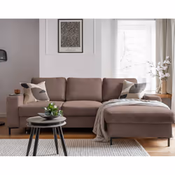 Best Mobilier Lilly Canapé d'angle 4 siège(s) Marron
