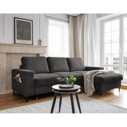 Best Mobilier Lilly Canapé d'angle 4 siège(s) Gris