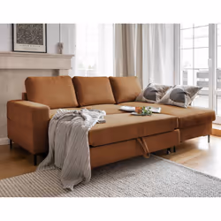 Best Mobilier Lilly Canapé d'angle 4 siège(s) Couleur rouille