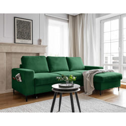 Best Mobilier Lilly Canapé d'angle 4 siège(s) Vert