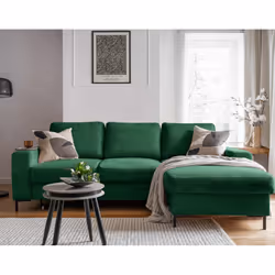 Best Mobilier Lilly Canapé d'angle 4 siège(s) Vert
