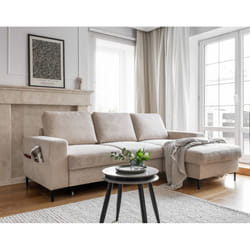 Best Mobilier Lilly Canapé d'angle 4 siège(s) Beige