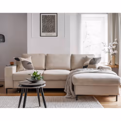 Best Mobilier Lilly Canapé d'angle 4 siège(s) Beige