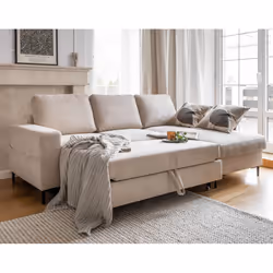Best Mobilier Lilly Canapé d'angle 4 siège(s) Beige