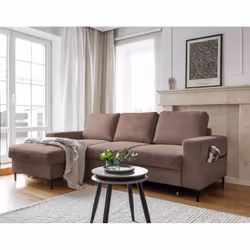 Best Mobilier Lilly, Marron, Velours, Métal, 2360 mm, 1480 mm, 850 mm