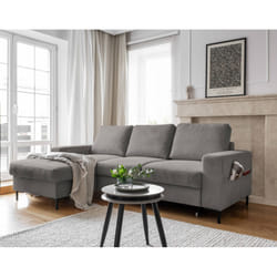 Best Mobilier Lilly Canapé d'angle 4 siège(s) Gris