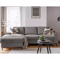 Best Mobilier Lilly Canapé d'angle 4 siège(s) Gris
