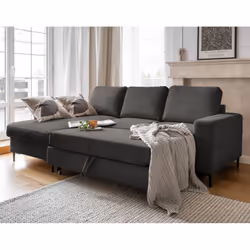 Best Mobilier Lilly Canapé d'angle 4 siège(s) Gris