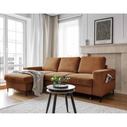 Best Mobilier Lilly Canapé d'angle 4 siège(s) Couleur rouille