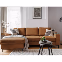 Best Mobilier Lilly Canapé d'angle 4 siège(s) Couleur rouille