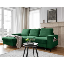 Best Mobilier Lilly Canapé d'angle 4 siège(s) Vert