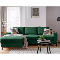 Best Mobilier Lilly Canapé d'angle 4 siège(s) Vert