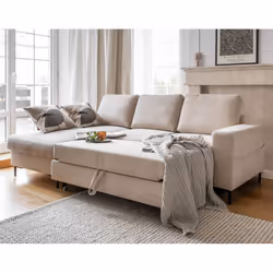 Best Mobilier Lilly Canapé d'angle 4 siège(s) Beige