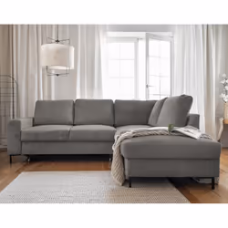 Best Mobilier Lilly Canapé d'angle 5 siège(s) Gris