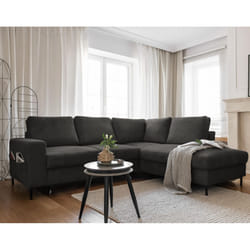 Best Mobilier Lilly Canapé d'angle 5 siège(s) Gris