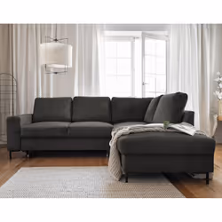 Best Mobilier Lilly Canapé d'angle 5 siège(s) Gris