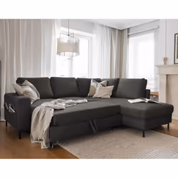 Best Mobilier Lilly Canapé d'angle 5 siège(s) Gris
