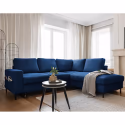 Best Mobilier Lilly, Bleu, Velours, Métal, 2370 mm, 1970 mm, 850 mm