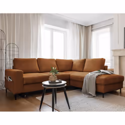 Best Mobilier Lilly, Couleur rouille, Velours, Métal, 2370 mm, 1970 mm, 850 mm