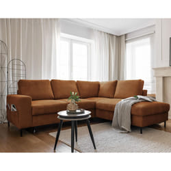 Best Mobilier Lilly Canapé d'angle 5 siège(s) Couleur rouille