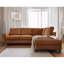 Best Mobilier Lilly Canapé d'angle 5 siège(s) Couleur rouille