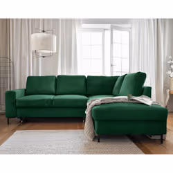 Best Mobilier Lilly Canapé d'angle 5 siège(s) Vert
